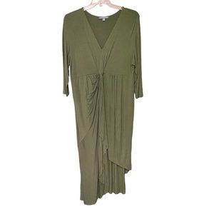 Kate & Mallory Dark Olive Green Long Midi Dress size 1X